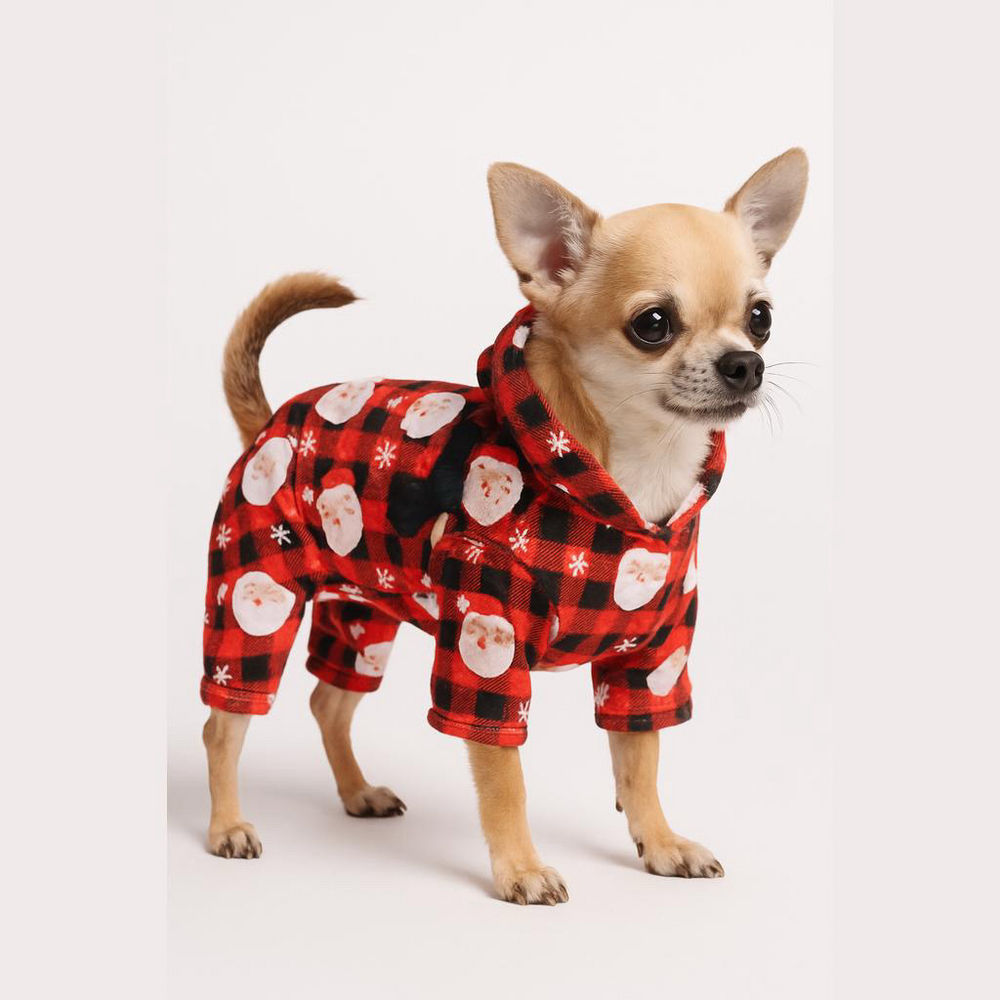 Santa Claus Dog Outfit Bow Tie Small